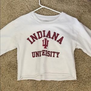 Indiana University cropped sweatshirt